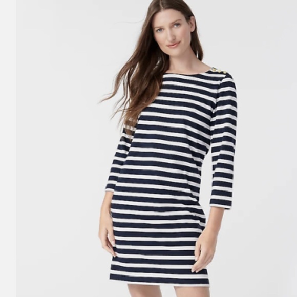 NEW with tags J. Crew navy and white striped dress - Picture 1 of 6
